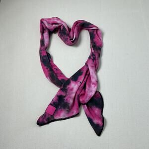 C.C Exclusives Pink And Black Classic Lightweight Tie Dye Womens Neck Scarf